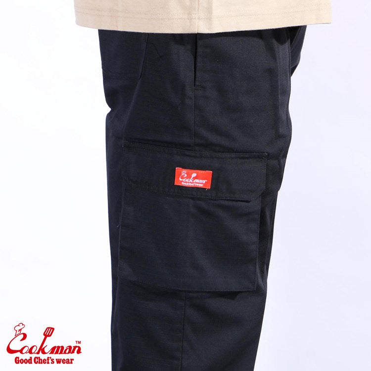 Cookman Chef Pants Cargo Ripstop Black - Main Image