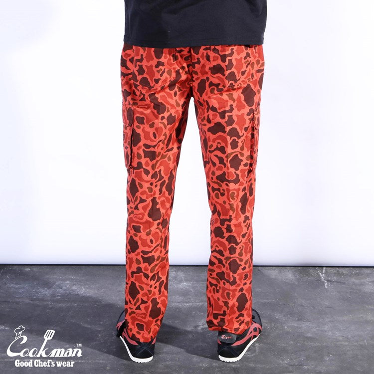 Cookman Chef Pants Cargo - Ripstop : Camo Red (Duck Hunter)