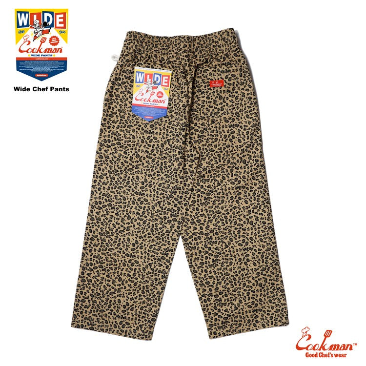 Cookman Wide Chef Pants - Leopard