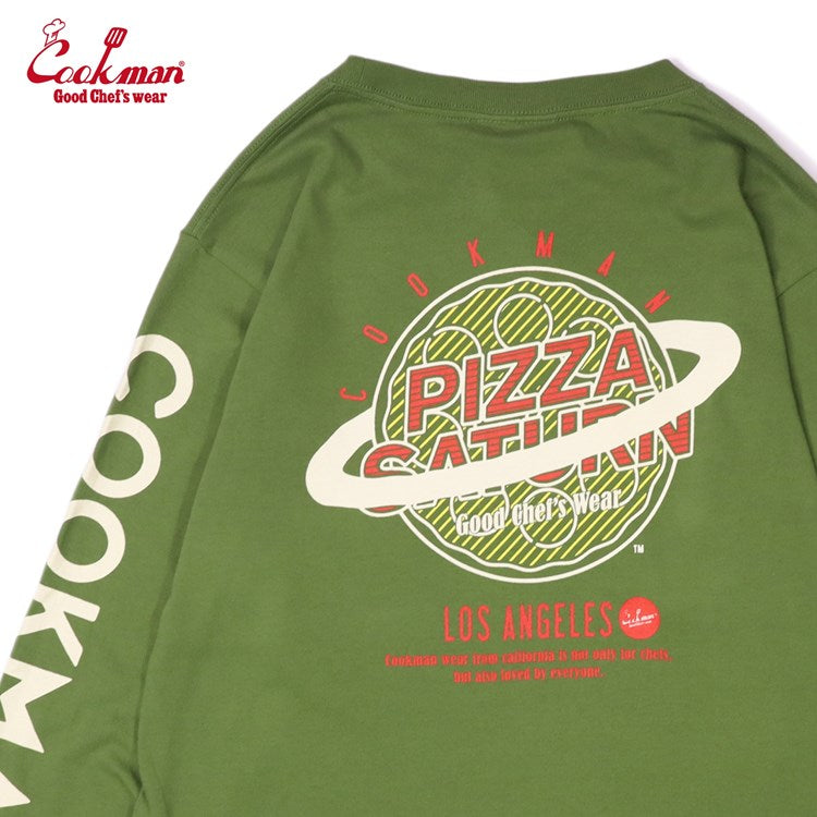 Cookman Long Sleeve T-shirts - Pizza : Green