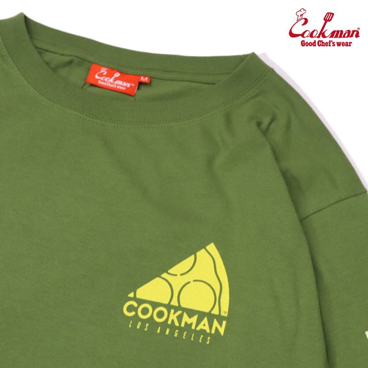 Cookman Long Sleeve T-shirts - Pizza : Green