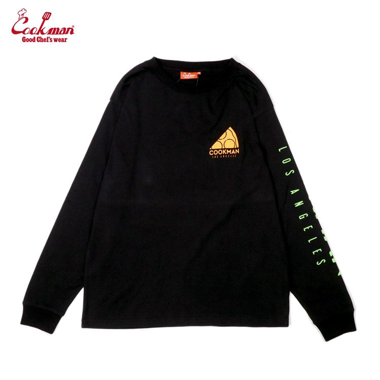 Cookman Long Sleeve T-shirts - Pizza : Black