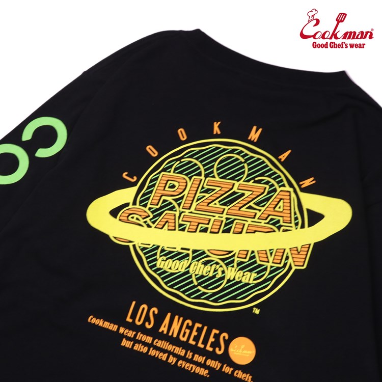 Cookman Long Sleeve T-shirts - Pizza : Black