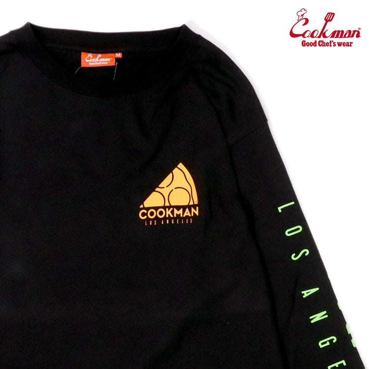 Cookman Long Sleeve T-shirts - Pizza : Black