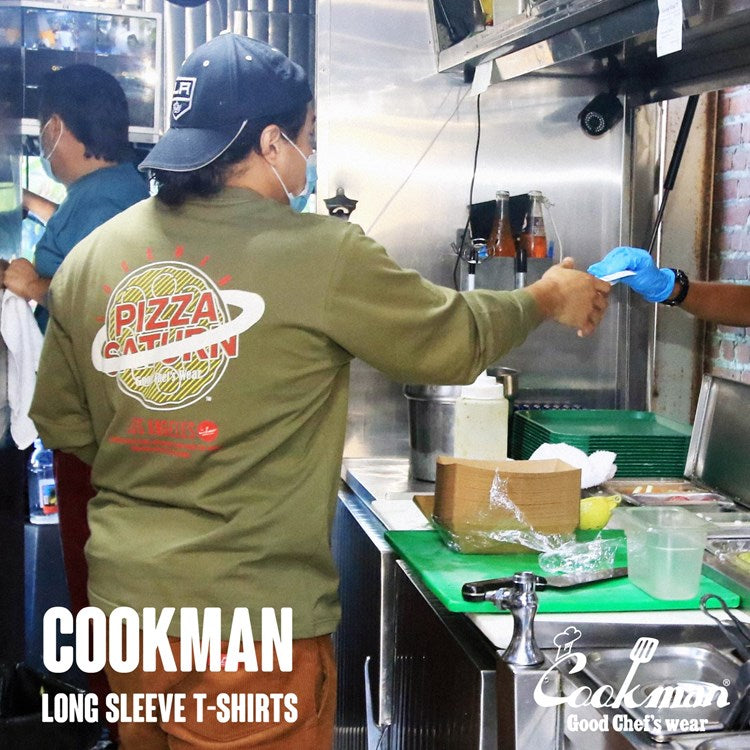 Cookman Long Sleeve T-shirts - Pizza : Green