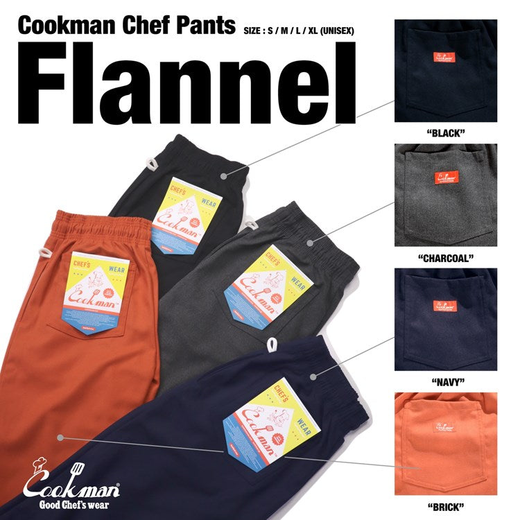 Cookman Chef Pants - Flannel : Charcoal