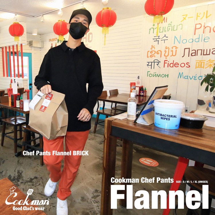 Cookman Chef Pants - Flannel : Brick