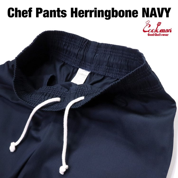 Cookman Chef Pants - Herringbone : Navy