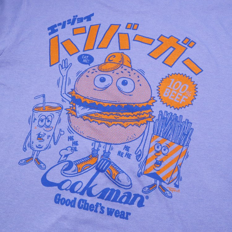 Cookman Long Sleeve T-shirts - TM Paint Burger : L-Blue