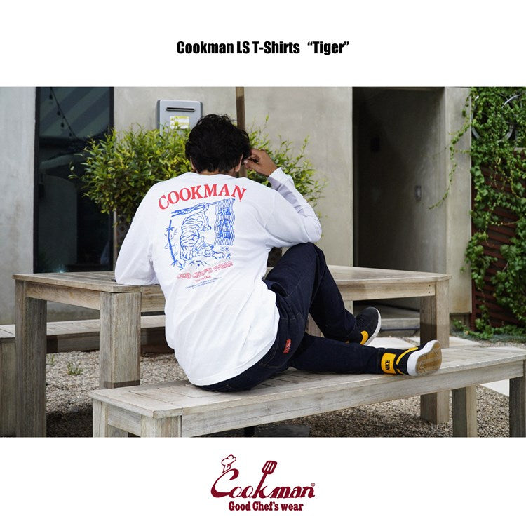 Cookman Long Sleeve T-shirts - Tiger : White