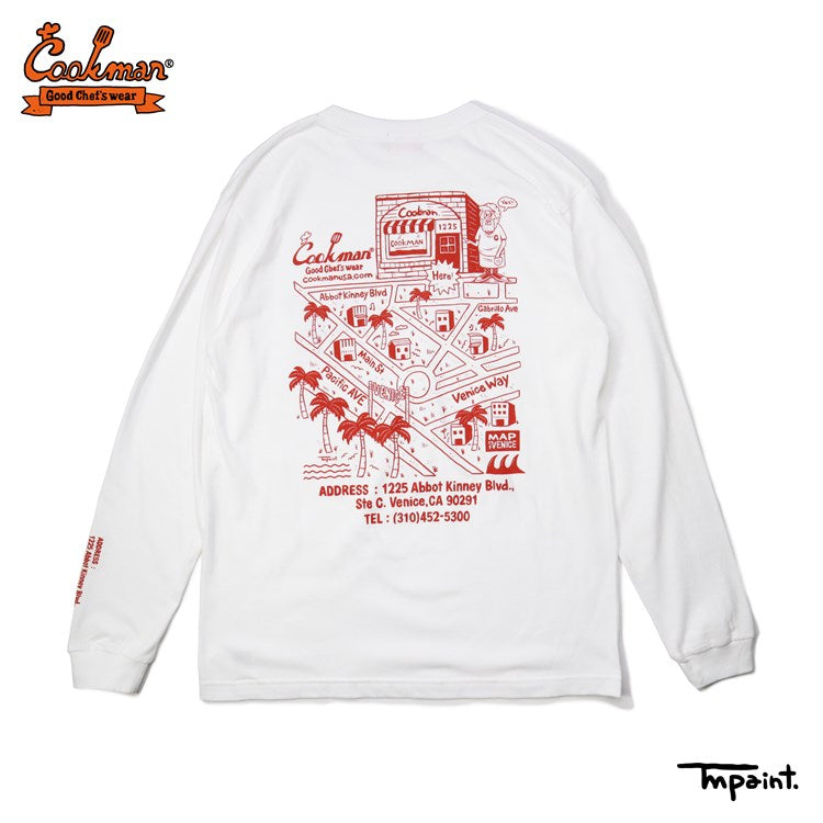 Cookman Long Sleeve T-shirts - TM Paint Abbot Kinney : White