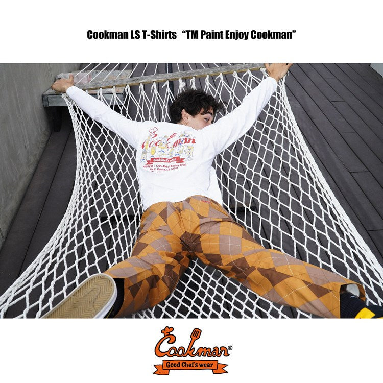 Cookman Long Sleeve T-shirts - TM Paint Enjoy Cookman : White