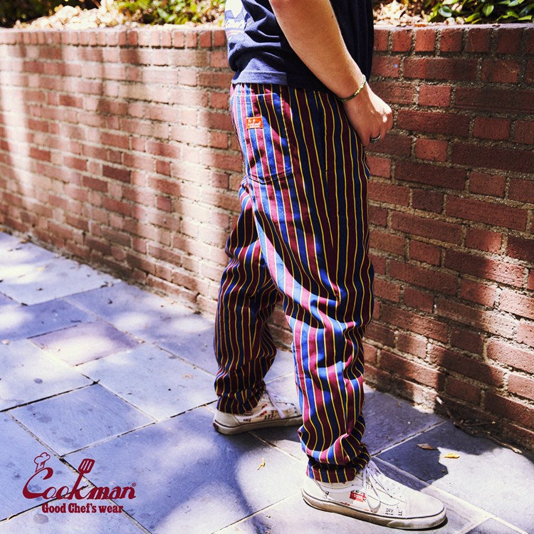 Cookman Chef Pants College Stripe Red
