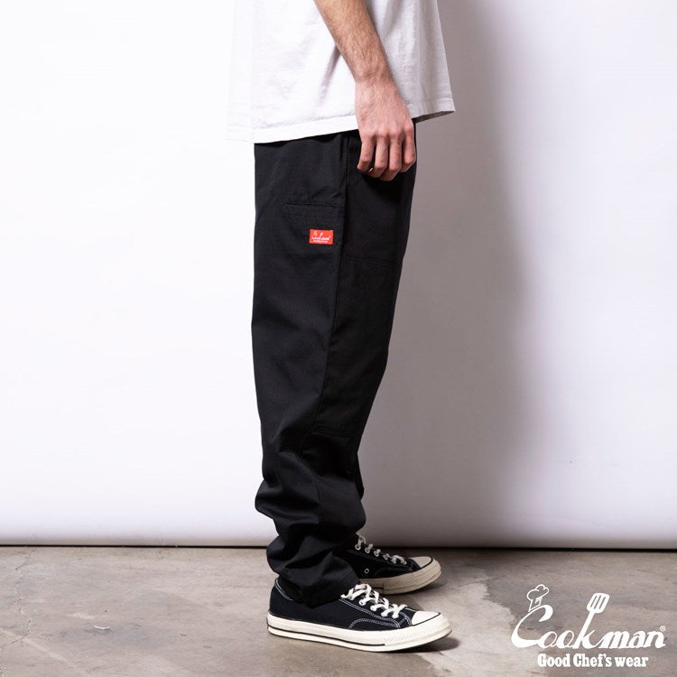 Cookman Chef Pants - Double Knee Ripstop : Black