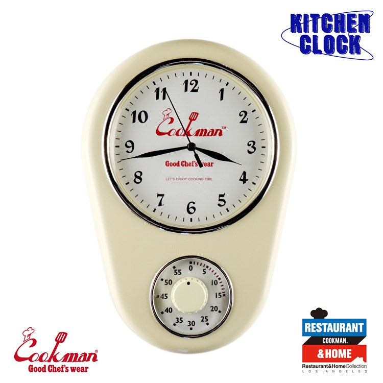 Saturday Kitchen Clock Kitchen Clock - Ivory
