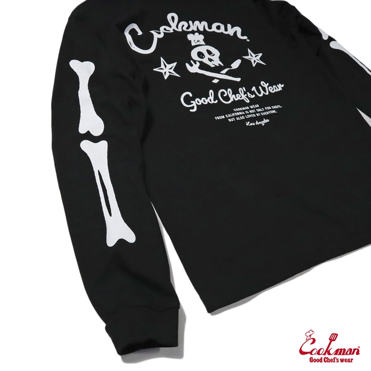 Cookman Long Sleeve T-shirts - Skull : Black