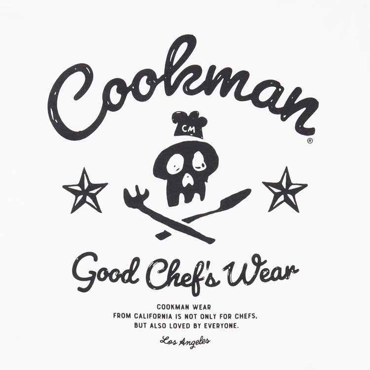 Cookman Long Sleeve T-shirts - Skull : White