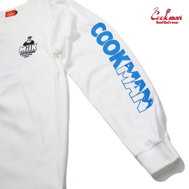 Cookman Long Sleeve T-shirts - Milk : White