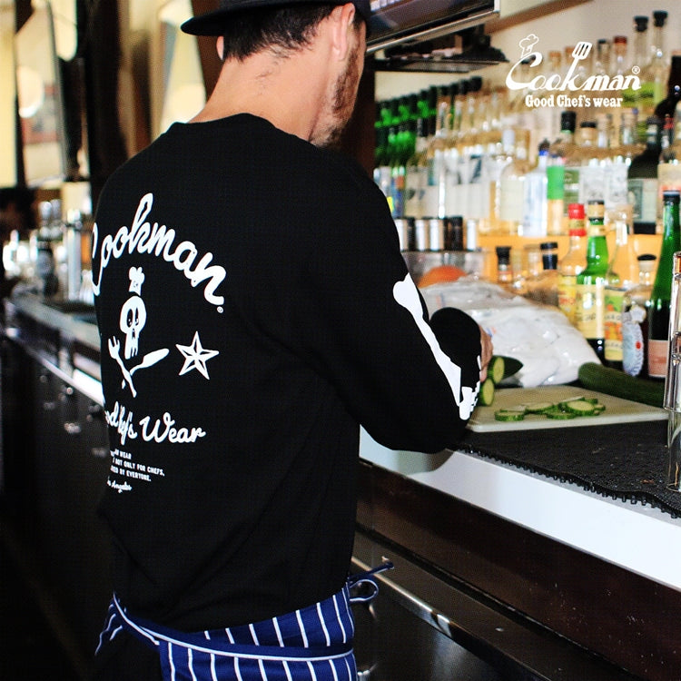 Cookman Long Sleeve T-shirts - Skull : Black