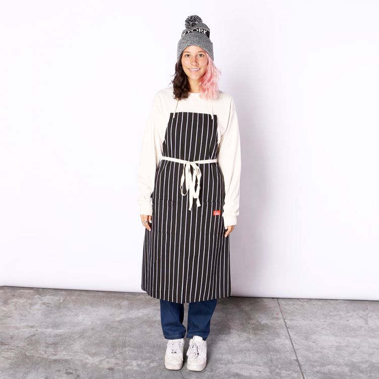 Long Apron - Stripe : Black