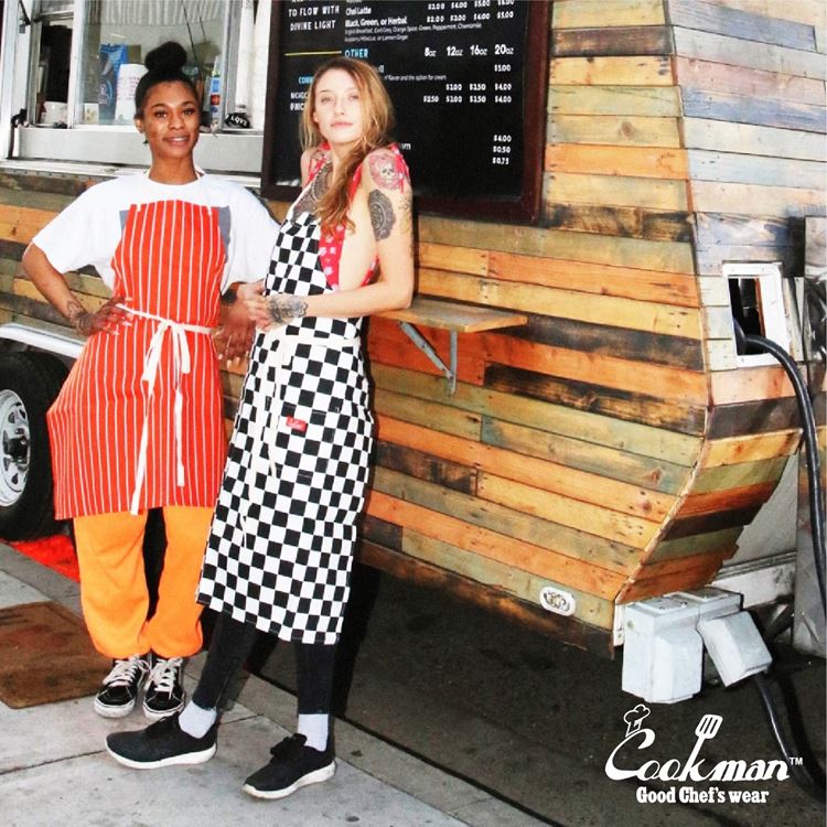 Cookman Long Apron - Stripe : Orange