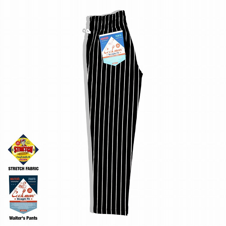 Cookman Waiter's Pants (stretch) - Stripe : Black