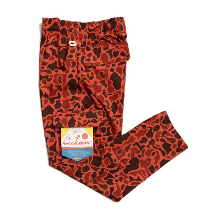 Cookman Chef Pants Cargo - Ripstop : Camo Red (Duck Hunter)