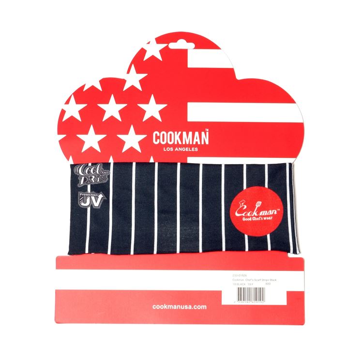 Cookman Chef's Scarf - Stripe : Black