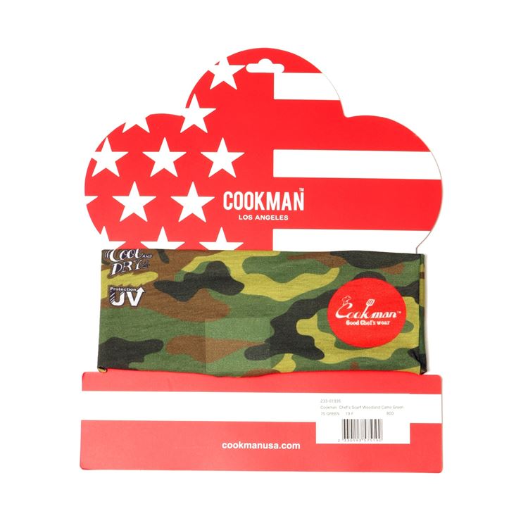 Cookman Chef's Scarf - Camo Green  (Woodland)