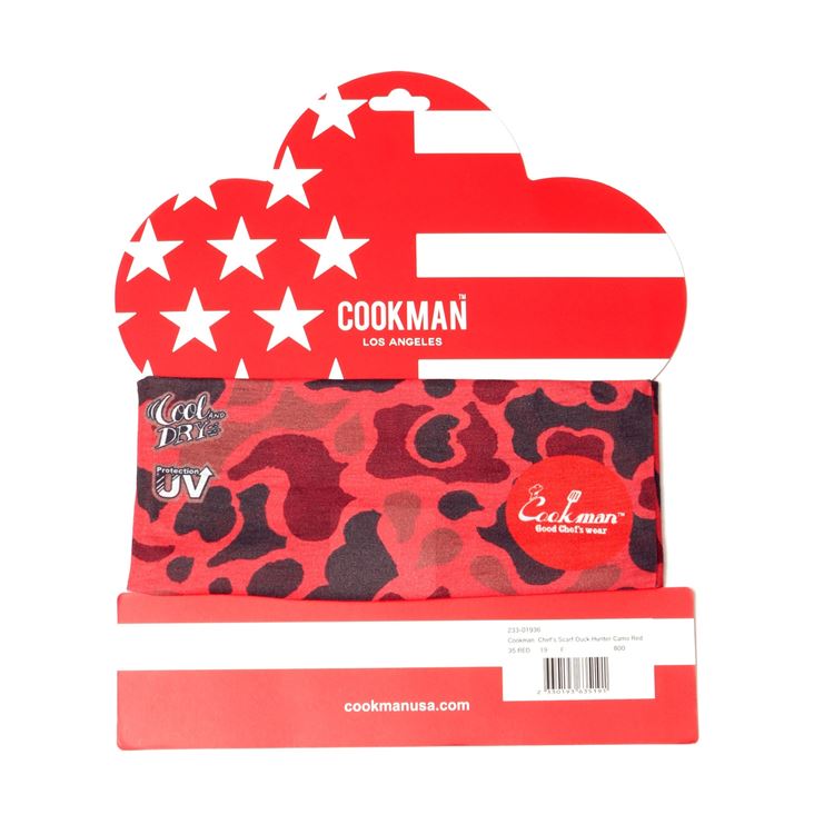 Cookman Chef's Scarf - Camo Red (Duck Hunter)