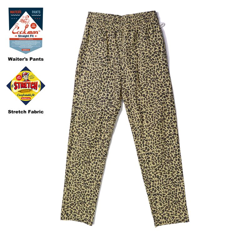 Cookman Waiter's Pants (stretch) - Leopard