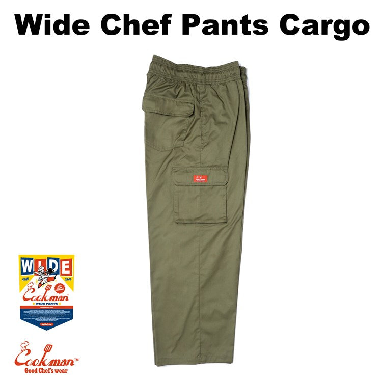 Cookman Wide Chef Pants Cargo - Olive