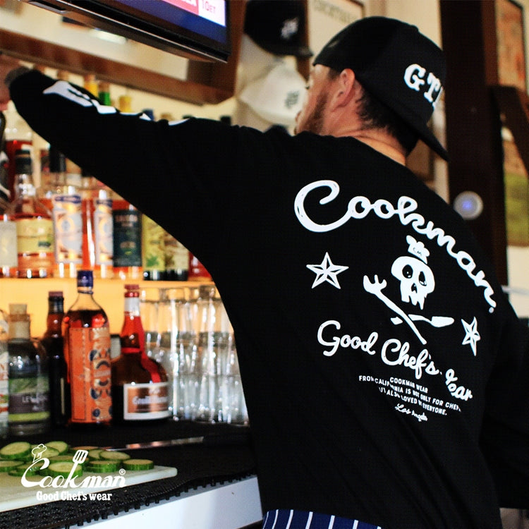 Cookman Long Sleeve T-shirts - Skull : Black