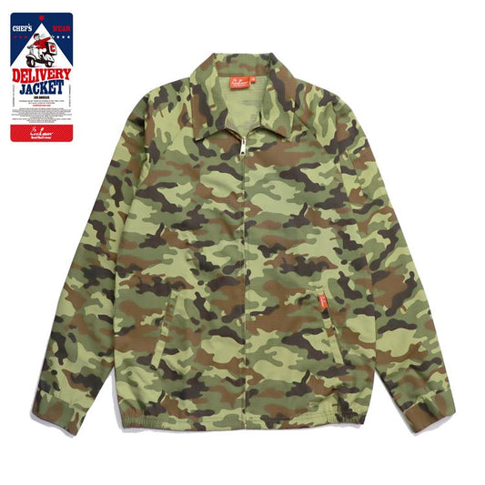 Cookman Delivery Jacket - Ripstop : Camo Green (Woodland)