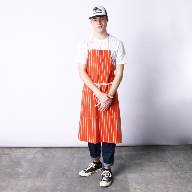 Long Apron - Stripe : Orange
