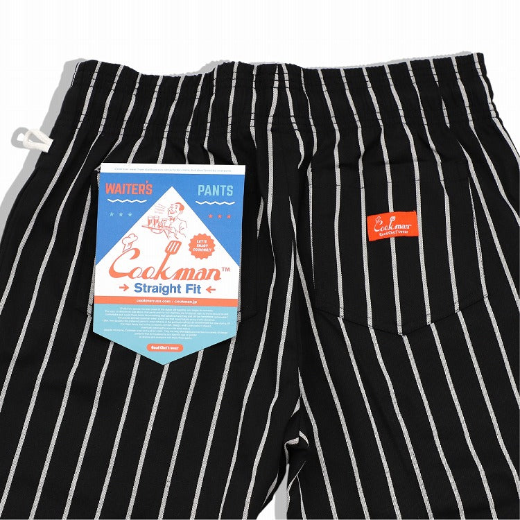 Cookman Waiter's Pants (stretch) - Stripe : Black