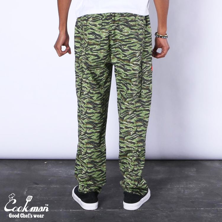 Cookman Chef Pants Cargo - Ripstop : Camo Green (Tiger)