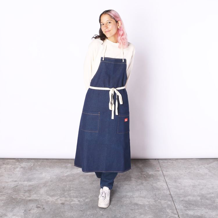Long Apron - Denim : Navy