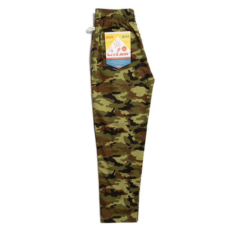 Cookman Chef Pants - Ripstop : Camo Green (Woodland)