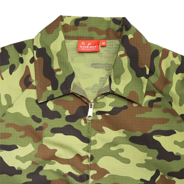 Cookman Delivery Jacket - Ripstop : Camo Green (Woodland)