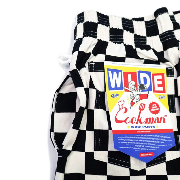 Cookman Wide Chef Pants - Checker : Black