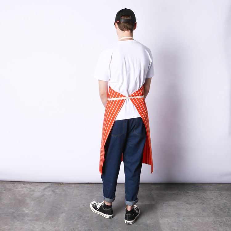 Cookman Long Apron - Stripe : Orange