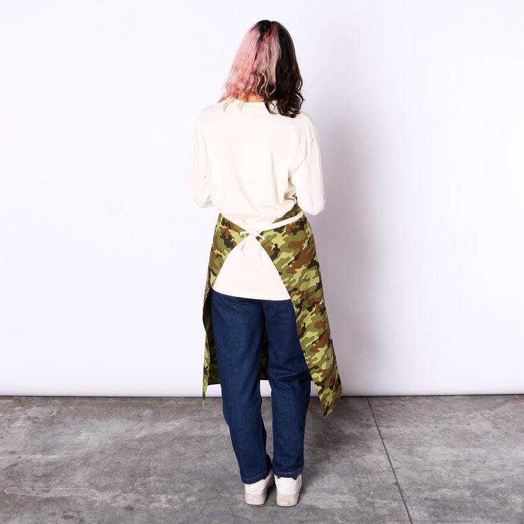 Cookman Long Apron - Ripstop : Camo Green (Woodland)