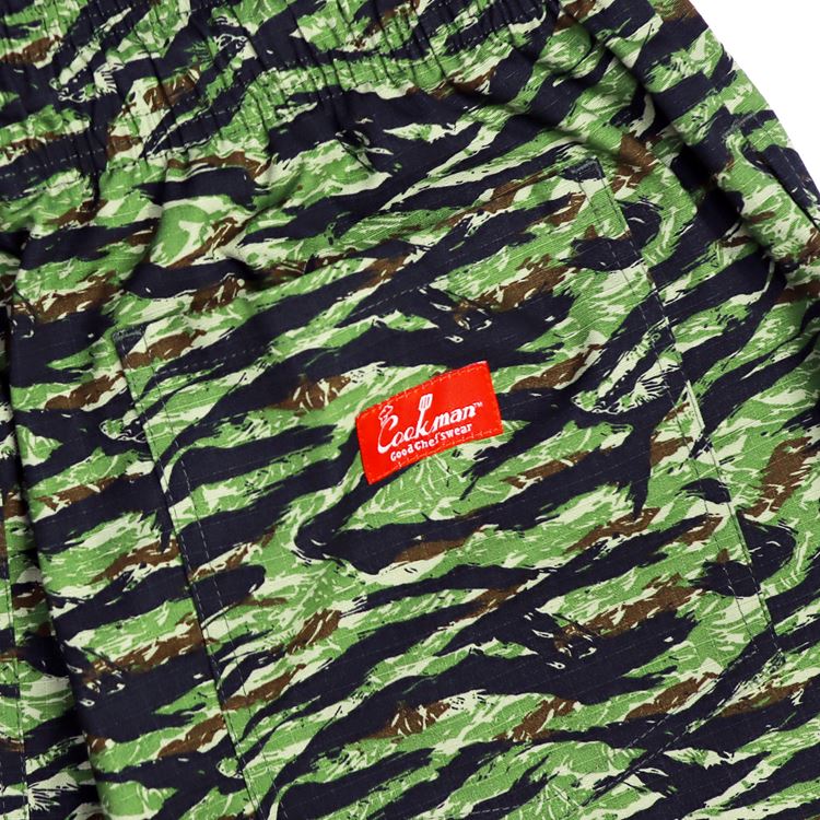 Cookman Chef Pants - Ripstop : Camo Green (Tiger)