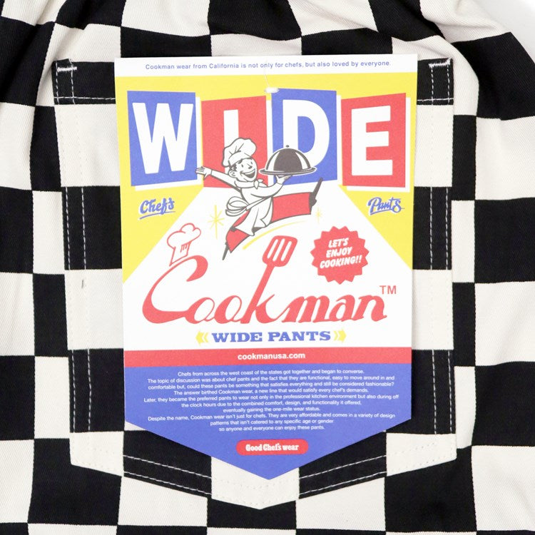 Cookman Wide Chef Pants - Checker : Black