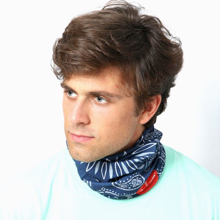 Cookman Chef's Scarf - Paisley : Navy