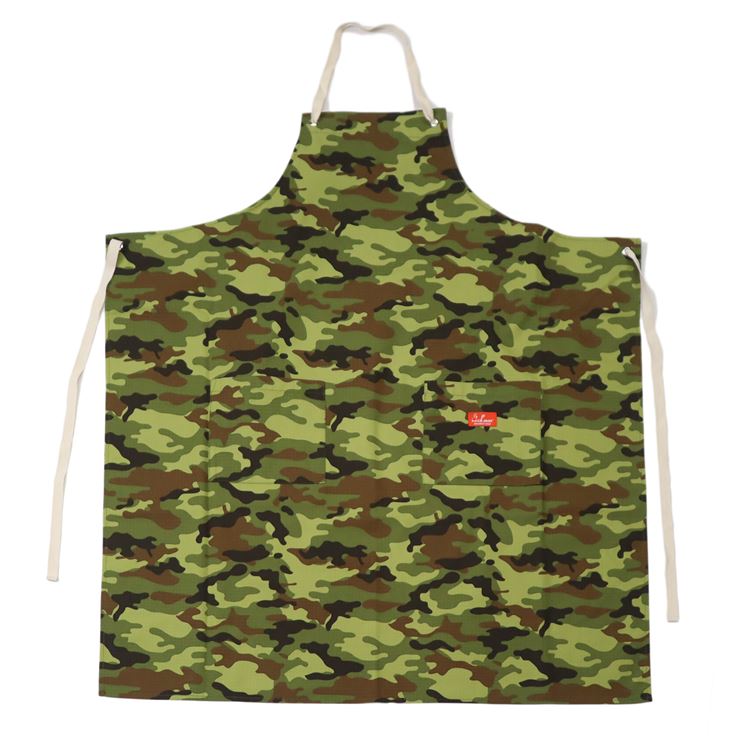 Cookman Long Apron - Ripstop : Camo Green (Woodland)