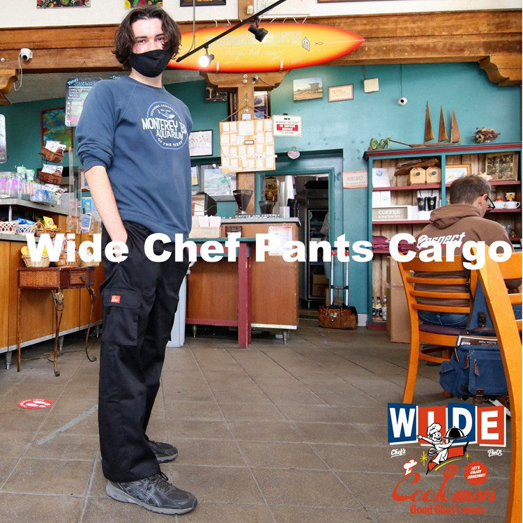 Cookman Wide Chef Pants Cargo - Black