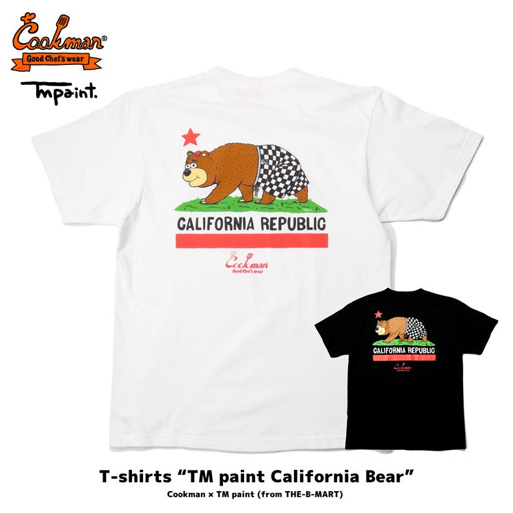 Cookman T-shirts - TM Paint California Bear : White