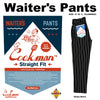 Cookman Waiter's Pants (stretch) - Stripe : Black